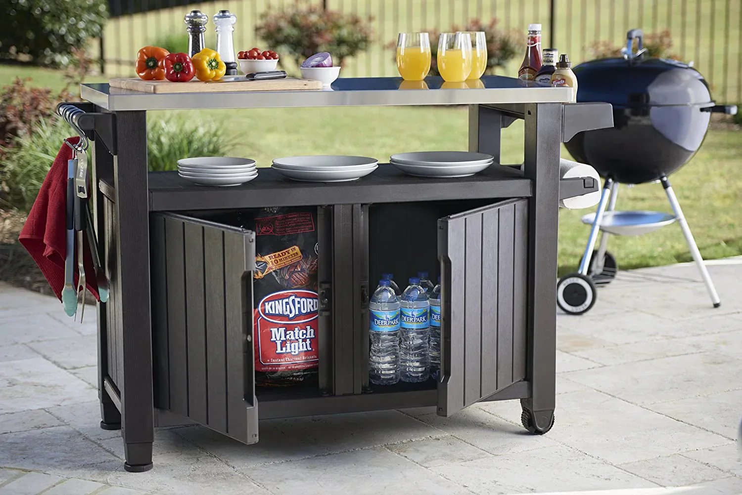 Essential True Basics Keter Unity XL Portable Outdoor Table and Storage Sensible
