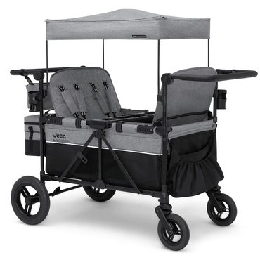 Economy Fresh Find Jeep Wrangler Deluxe 4 Seater Stroller Wagon by Delta Children Enhanced