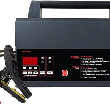 Revolutionary Direct Source ProSeries INC100 Automatic Battery Charger Flash Reprogramming 100 Amps 12V Black Everyday