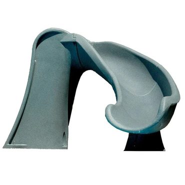 Brand New Fresh Find Cyclone Right Curve Swimming Pool Slide, Gray Granite Modern
