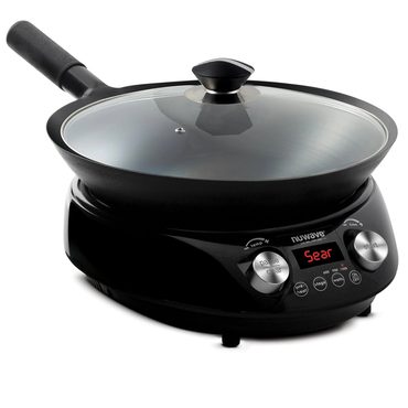 Limited Standard Goods Nuwave Mosaic Induction Wok 100F to 575F 14-inch Carbon Steel Wok Black Reliable
