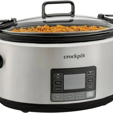 Limited Simple Goods Crock-Pot 7 Quart Portable Programmable Slow Cooker with Timer and Locking Lid Original