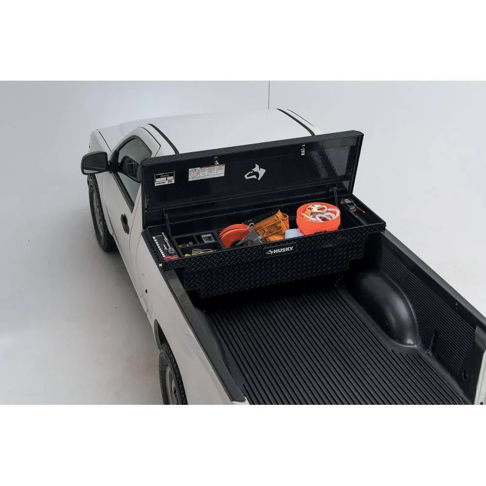 Revolutionary Pure Value 61.86 Matte Black Aluminum Low Profile Truck Tool Box for Mid-Size Trucks Universal
