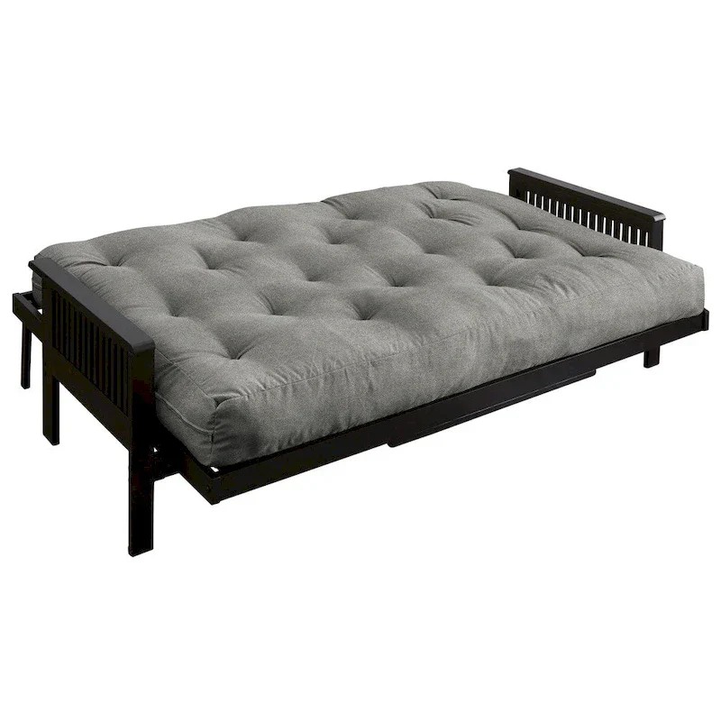 Durable Basic Line TruPedic Full Granite Grey 12-inch Futon Mattress Practical