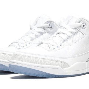 Classic Basic Line Air Jordan 3 Retro "Pure White" Sensible