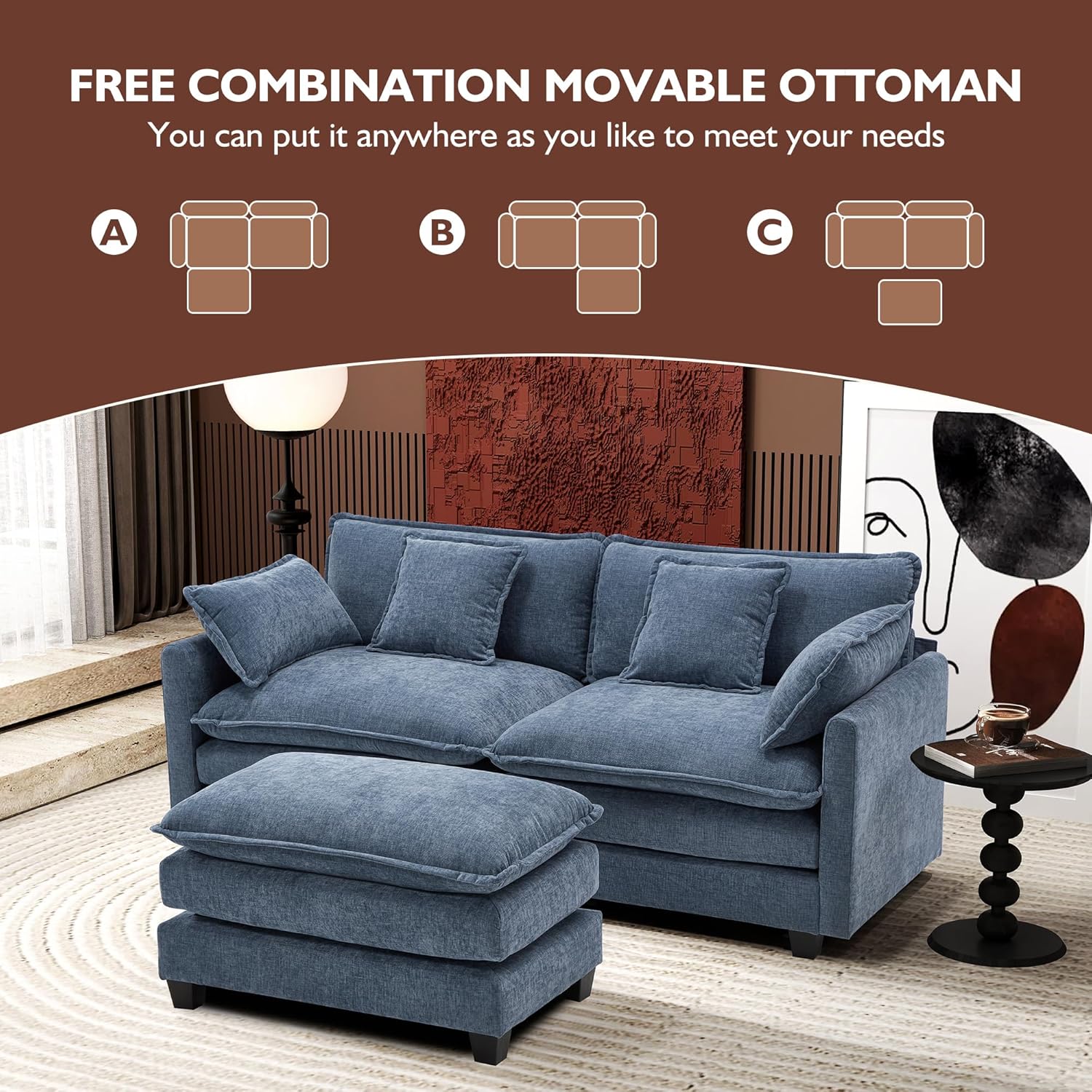 Premium Fresh Find Ihanherry 146" U-Shaped Modern Sofa Modular Sectional Cloud Couch Grey Practical