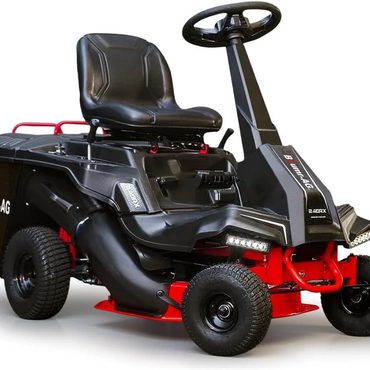 2026 Debut Standard Goods Baumr-AG 24-Inch Ride-On Lawn Mower 6HP Electric Start 224cc Engine Black/Red Distinctive