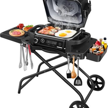 Premium Simple Goods Collapsible Grill Stand for Ninja Woodfire Grill, Traeger, Pit Boss, and 22" Blackstone Griddle Sensible