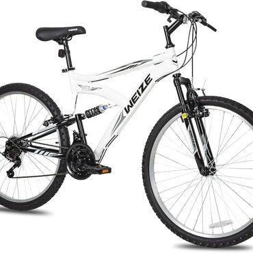 Limited Standard Goods WEIZE Mountain Bike 26 27.5 inch Outdoor Hybrid Bikes 18-Speed High-Carbon Steel Full Suspension Budget