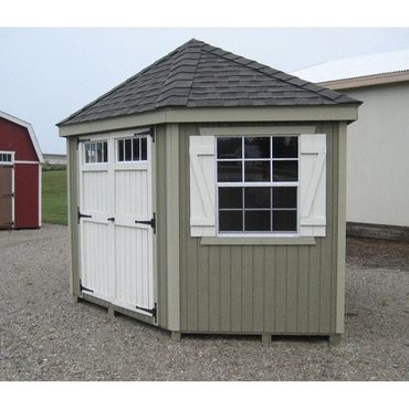 Classic True Basics Colonial 10 ft. W x 10 ft. D Wooden Storage Shed Enhanced