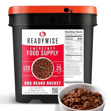 Economy Fresh Find READYWISE Chicken Beef Pork & Rice Emergency Food Supply Bucket Freeze-Dried 25-Year Shelf Life Universal