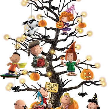 Premium Basic Line Pumpkin lights up Halloween tabletop tree Improved