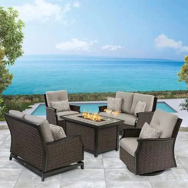 2026 Upgraded Prime Select Agio 5-piece Fire Outdoor Seating Set Budget