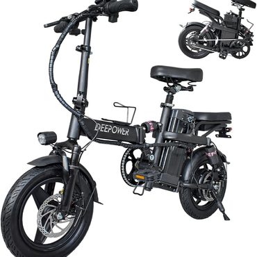 Essential Standard Goods Folding Electric Bike Adult 400W 48v30A 1440WH 14" Fat Tire Commuter K300 Fine