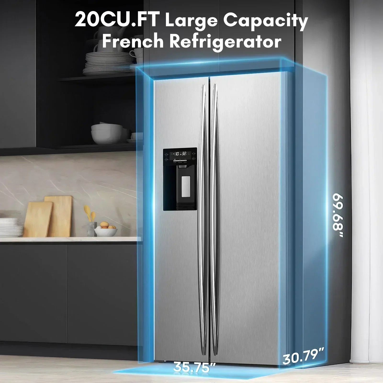 In Season Open Market 36" Side By Side 20.01 Cu. ft. Built-in Refrigerator with Freezer & Ice Maker Included Value