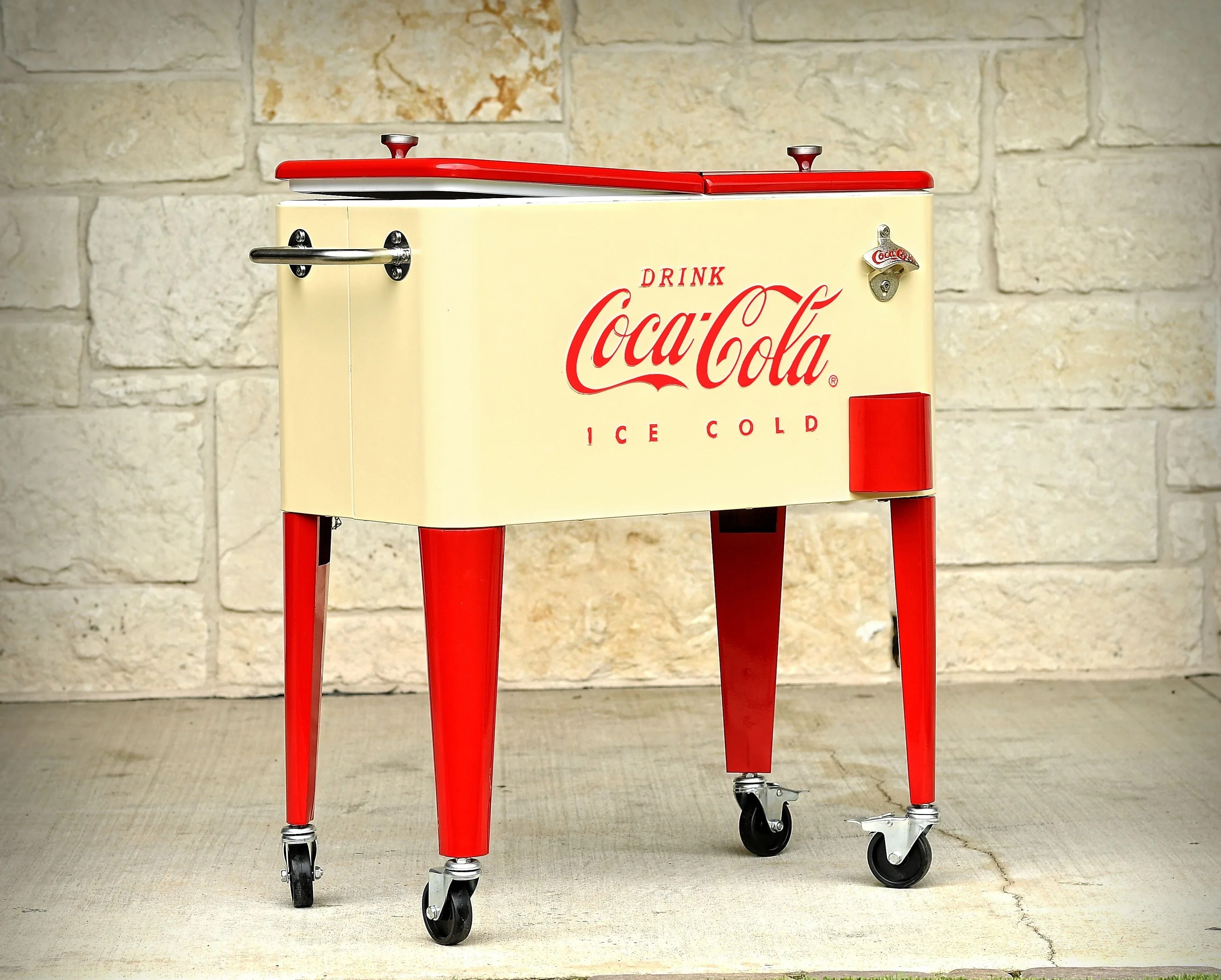 Revolutionary Basic Line Leigh Country Licensed Coca-Cola Series CP 98111 Metal 60 Qt Outdoor Patio Cooler Budget