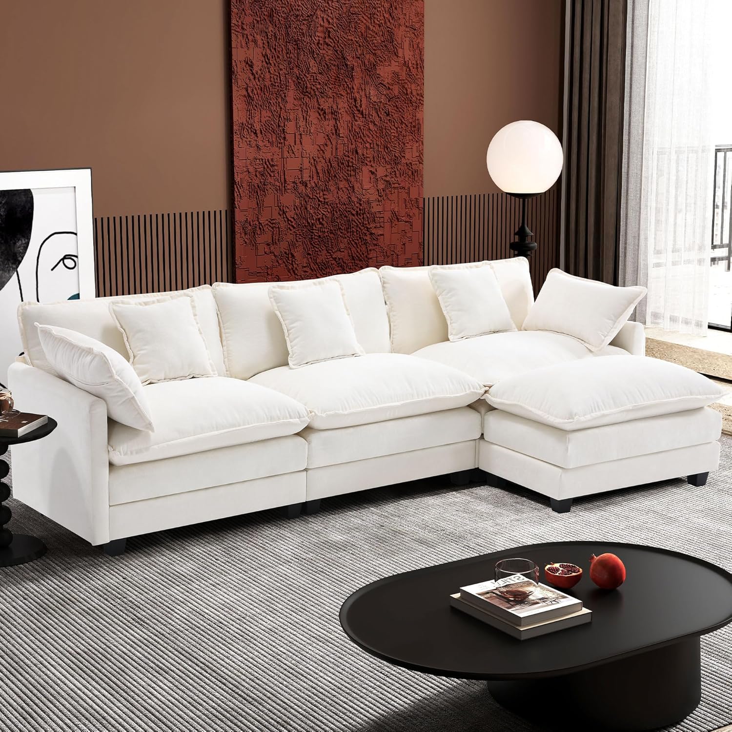 Premium Fresh Find Ihanherry 146" U-Shaped Modern Sofa Modular Sectional Cloud Couch Grey Practical