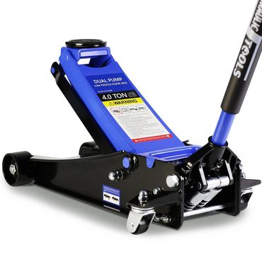 Popular Open Market 4-Ton Floor Jack Low Profile Heavy-Duty Trolley Car Lift Dual Pump 4"-21" 8000LBS Value
