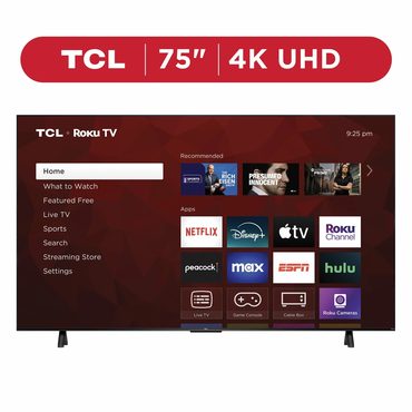 Limited Smart Pick TCL 75′′ 4-Series 4K UHD HDR Smart TV with Roku, Voice Control, and Premium Design Fine
