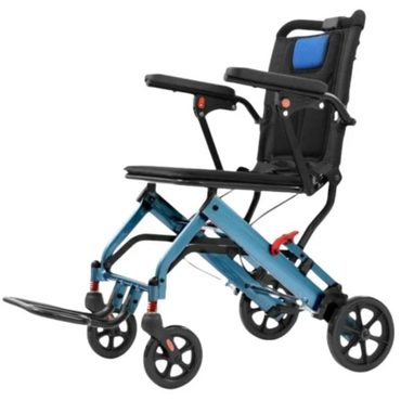 Popular Everyday Co Ultra-Light Portable Folding Wheelchair Handbrake 220 lbs Dark Blue Fine