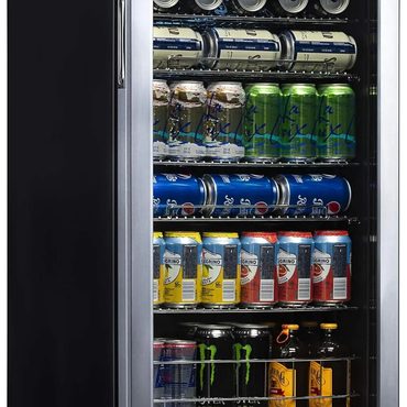 Advanced Basic Line Beverage Refrigerator Cooler | 126 Cans Free Standing with Right Hinge Glass Door Reliable