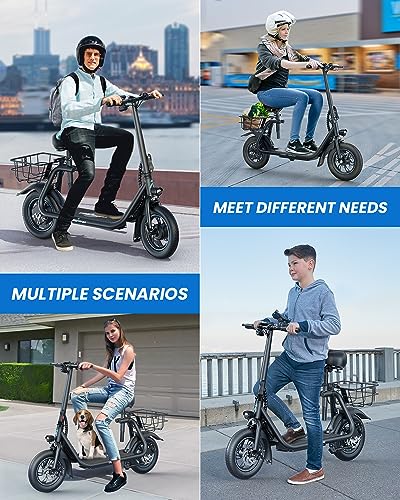 Limited Standard Goods URBANMAX C1 Electric Scooter with Seat, 450W Powerful Motor up to 22 Miles Range Practical