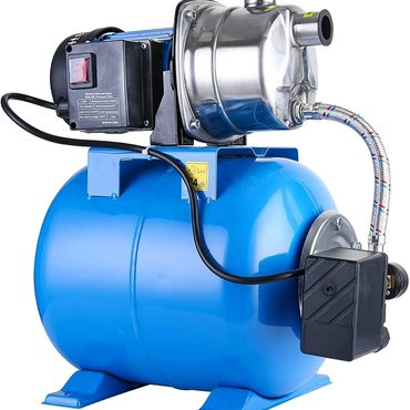 Premium Fresh Find 6HP Shallow Well Pump with Pressure Tank 1268 GPH Stainless Steel Jet Pump Blue Functional