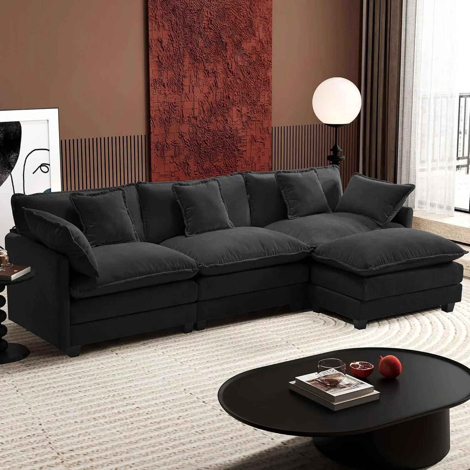 Premium Fresh Find Ihanherry 146" U-Shaped Modern Sofa Modular Sectional Cloud Couch Grey Practical