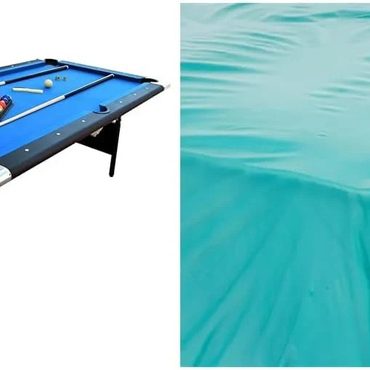 Economy Simple Goods 6 Ft Portable Pool Table Adults Folding Billiards Table Blue Red with Balls Cues Chalk Brush Sound