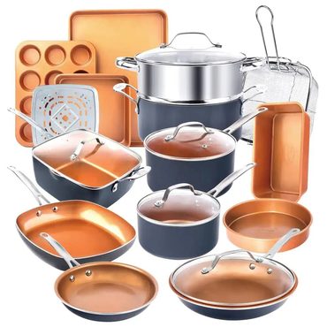 2026 Debut Standard Goods Gotham Steel 20-Piece Cookware and Bakeware Set in Graphite Modern