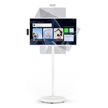 2026 Debut Direct Source 32-Inch Portable TV 1080P FHD Rolling TV on Wheels Rotatable Touch Screen Android 13 Improved