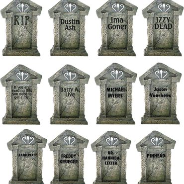 2026 Upgraded Prime Select 12 Halloween Tombstones for Halloween Cemetery Functional