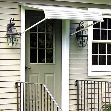 Genuine Pure Value NuImage Awnings 60425 Series 2500 Aluminum Door Canopy with Support Arms Modern
