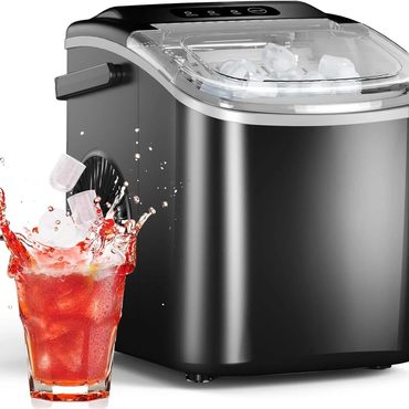 Revolutionary Pure Value Ice Maker Countertop Efficient Easy Carry Self-Cleaning Black Everyday