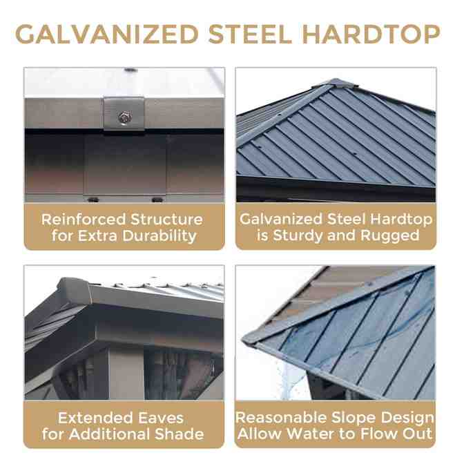 Genuine Standard Goods Acuff 10 Ft. W x 10 Ft. D Steel Patio Gazebo Reliable