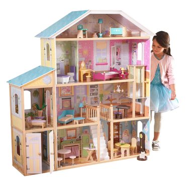 Durable Prime Select KidKraft Majestic Mansion Wooden Dollhouse with 34 Accessories Budget