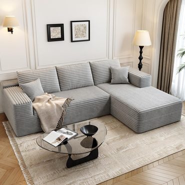Durable Smart Pick 5" Cloud Modular Sectional Sofa L-Shape Chaise Deep Seat Black Left Facing Reliable