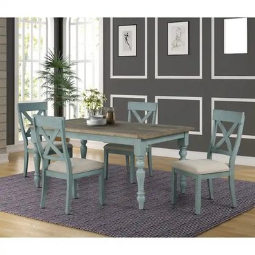 Limited Open Market Roundhill Furniture Prato 5-Piece Dining Table Set with Cross Back Chairs Sensible