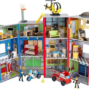 Limited Clear Choice Wooden play set, 3 levels, with 26 accessories, folds for storage Fine