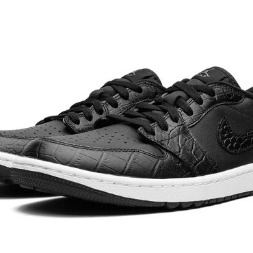Limited True Basics Air Jordan 1 Golf Low "Black Croc" Distinctive
